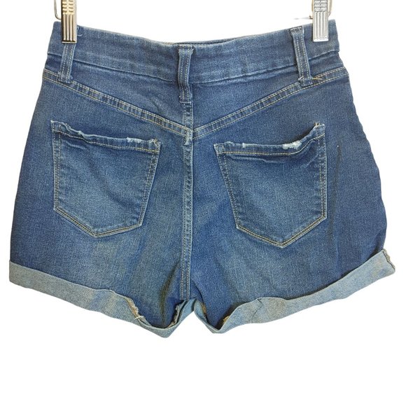 No Boundaries Women's Blue Jean Denim Shorts 5 - Picture 2 of 3